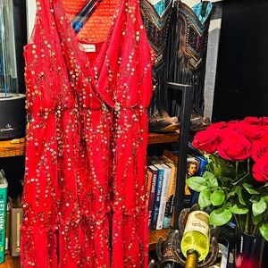 Red Sequin Dress